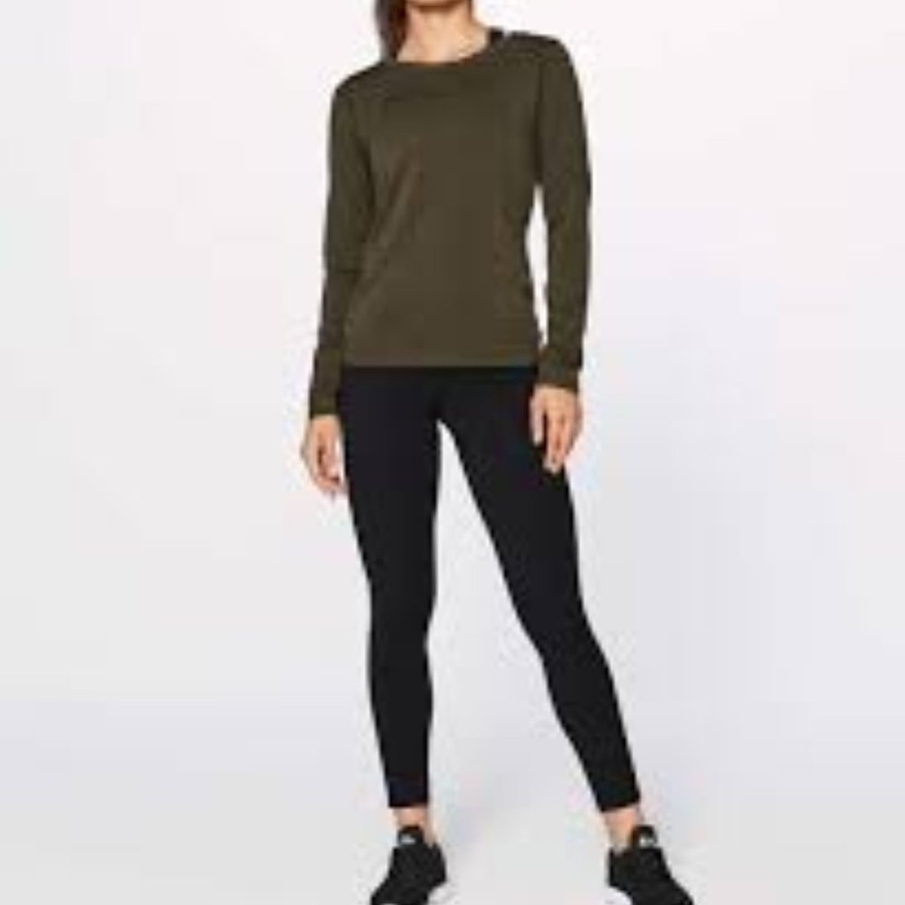 Lululemon Swiftly Relaxed Long Sleeve Olive S8